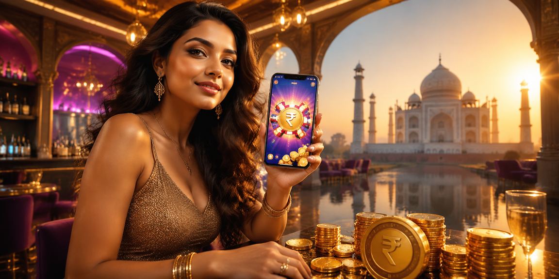 Mobile slot gaming experience near Taj Mahal with Indian Rupee display